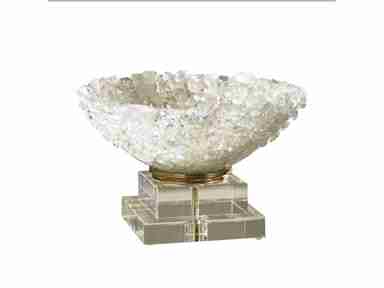 Maitland-Smith Accessories Rock Crystal Bowl On Glass Base 2147-362 provides a classic look to any nook.