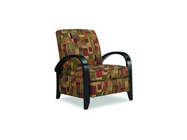 Sam Moore Living Room Steamer Recliner 5560 features sleek arm rests yet an artistic fabric. This fine fusion of simplicity and artistry is what makes this living room furniture a must-have piece.