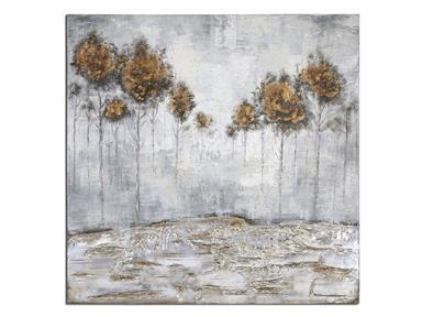Accessories Uttermost Iced Trees Abstract Art 31304 is a frameless masterpiece that spells eclectic throughout. This artwork will surely leap to life in any room.