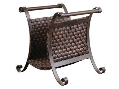 Uttermost Accessories Brunella, Magazine Holder 19543. This living room piece depicts class and elegance
