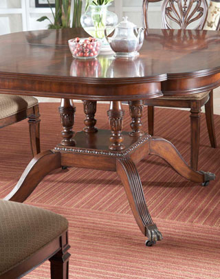 What would be more perfect for the dining room than this table from the Antebellum Collection of FFDM?