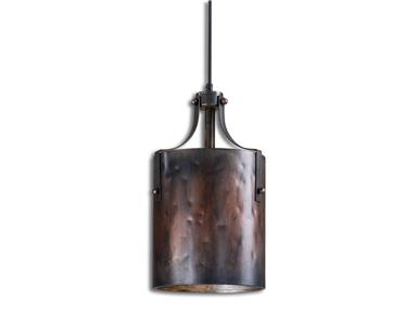 The Lamps and Lighting Uttermost Akron 1 Light Copper Mini Pendant 21972 is just right for a rustic surrounding.