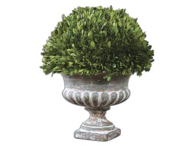 Outdoor Patio Uttermost Preserved Boxwood Garden Urn 60113 is a perfect addition to the lovely sceneries offered by a sunroom.