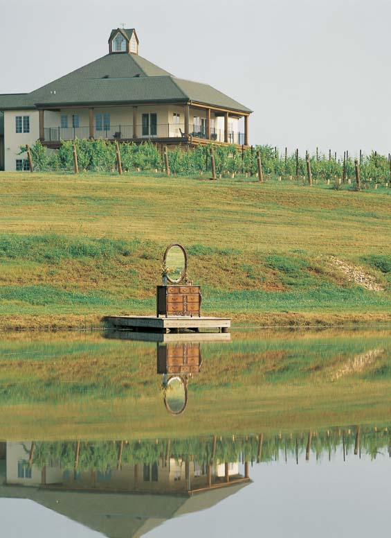 Nothing beats the fresh air from the countryside. RayLen Vineyards Collection features this drawer cabinet with mirror.