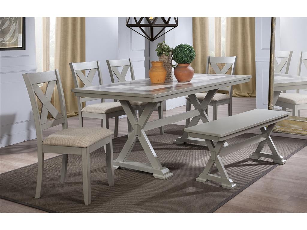 If you want to take the beauty of tiles from the floor to your furniture, then invest in this Winners Only Dining Room 72 Inch Tile Top Table DF13672G.