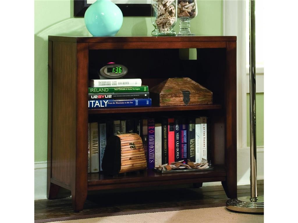 Hooker Furniture Home Office Danforth Low Bookcase 388-10-420 houses colorful books and other interesting pieces. 