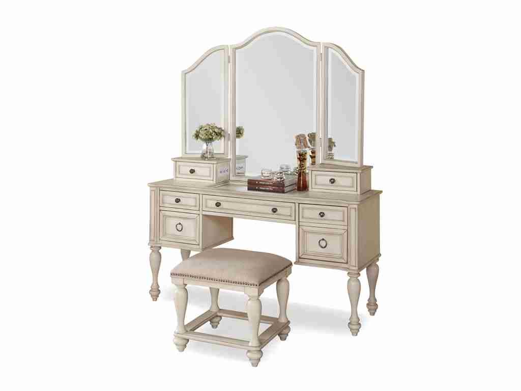 Cap the bathroom makeover with the Flexsteel Bedroom Vanity With Mirror W1861-869.