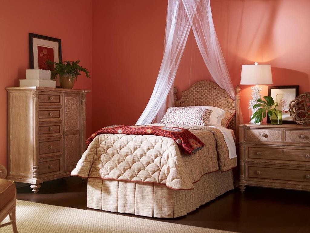 Fine Furniture Design Bedroom Guesthouse Woven Twin Headboard 1220-434 is the right bed for your little princess.