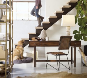 Home Office Collection by Hooker Furniture: The open-air concept was beautifully captured in this urban home office. Minimized lines and greeneries made the scene more fresh-looking.