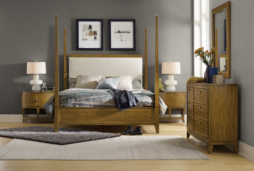 Hooker Furniture Bedroom Retropolitan Queen Poster Bed 5510-90650-MWD