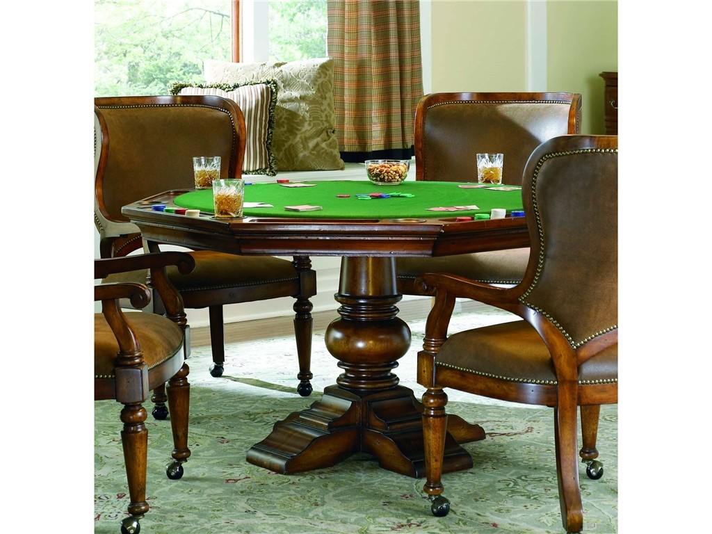 Make the media room more exciting with the Hooker Furniture Bar and Game Room Waverly Place Reversible Top Poker Table. Your poker nights will never be the same again! 