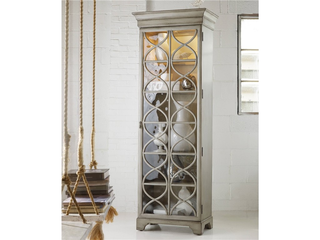 Hooker Furniture Living Room Melange Celeste Display Cabinet will give your guests something awesome to look at.
