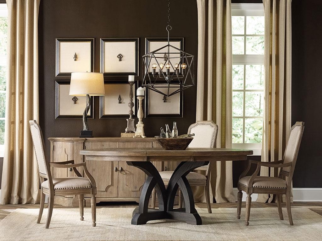 Hooker Furniture Corsica Collection will look great inside a dining room with an exposed concrete finish.