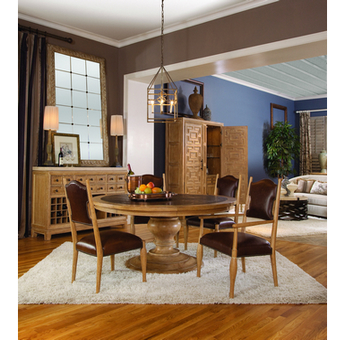 FFDM Ancestry Collection offers these wood pieces which will harmonize well inside a dining room with exposed wood beams.