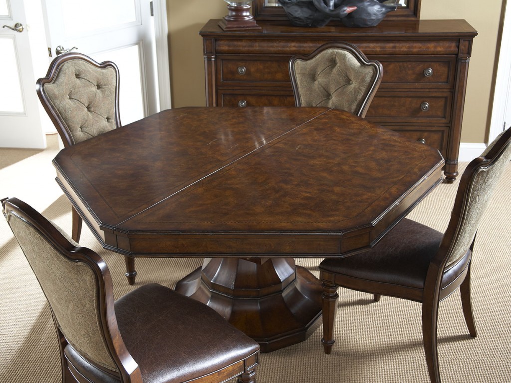 FFDM's Highlands Collection features these lovely hardwood set for your dining room. 'Spills on wood? Be sure to wipe them off right away as water is wood's leading enemy.