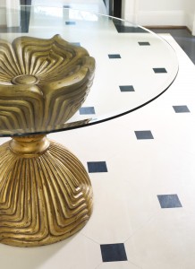 Cynthia Rowley: 1586-75203-GLD3 Shangri-La Gilded Dining Table Base