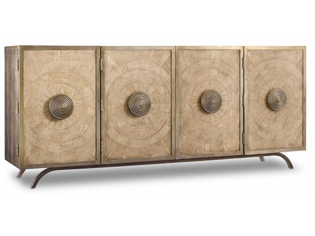 Imagine having this Hooker Furniture Living Room Melange Piper Credenza welcome you and your loved ones each day. What a wonderful sight it is! 