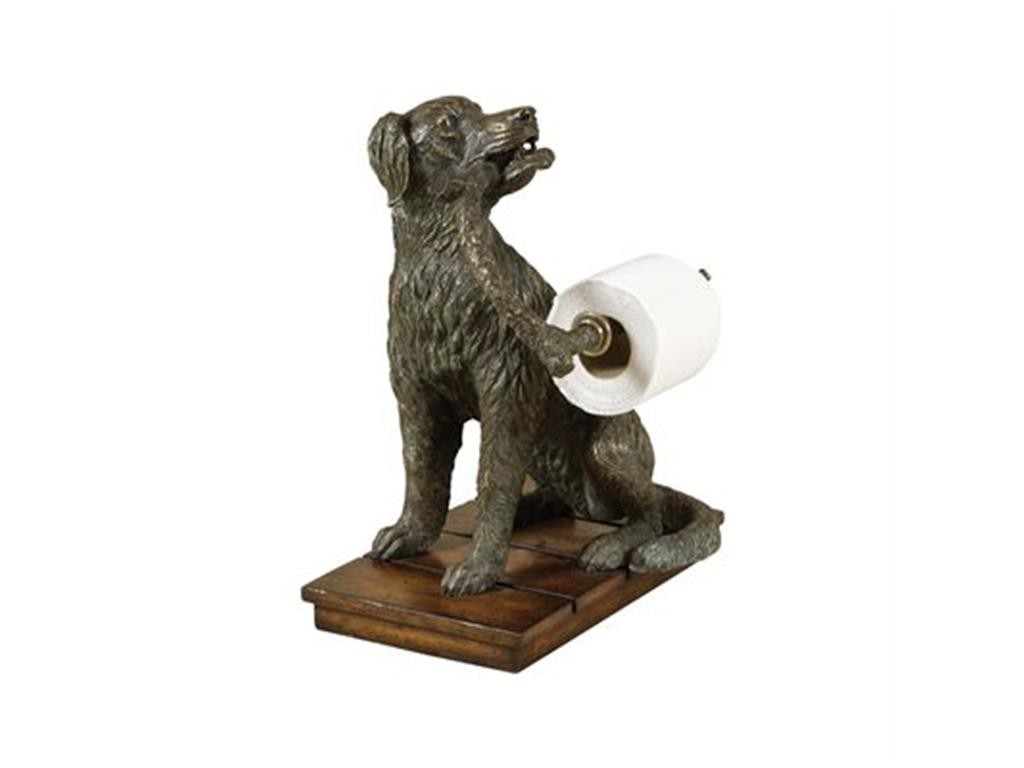 Maitland-Smith Bathroom Sitting Dog Tissue Holder 1254-233 will make rustic bathroom flooring more exquisite. 