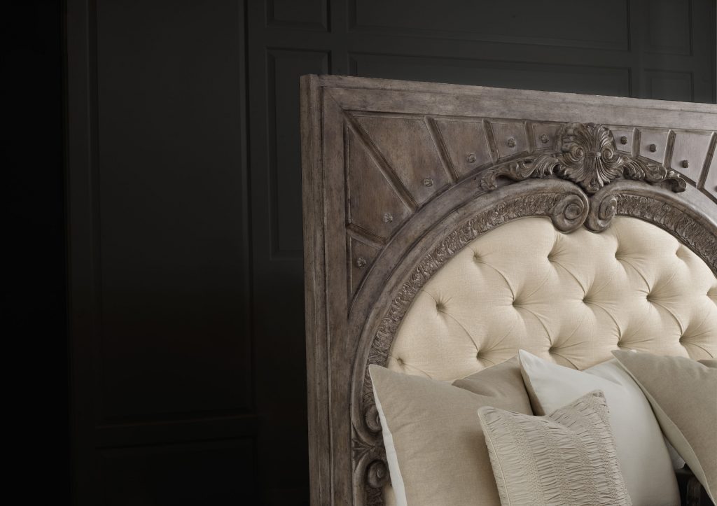 Hooker Furniture Bedroom True Vintage King Upholstered Panel Bed. What good is a guest room without a restful bed, right? 