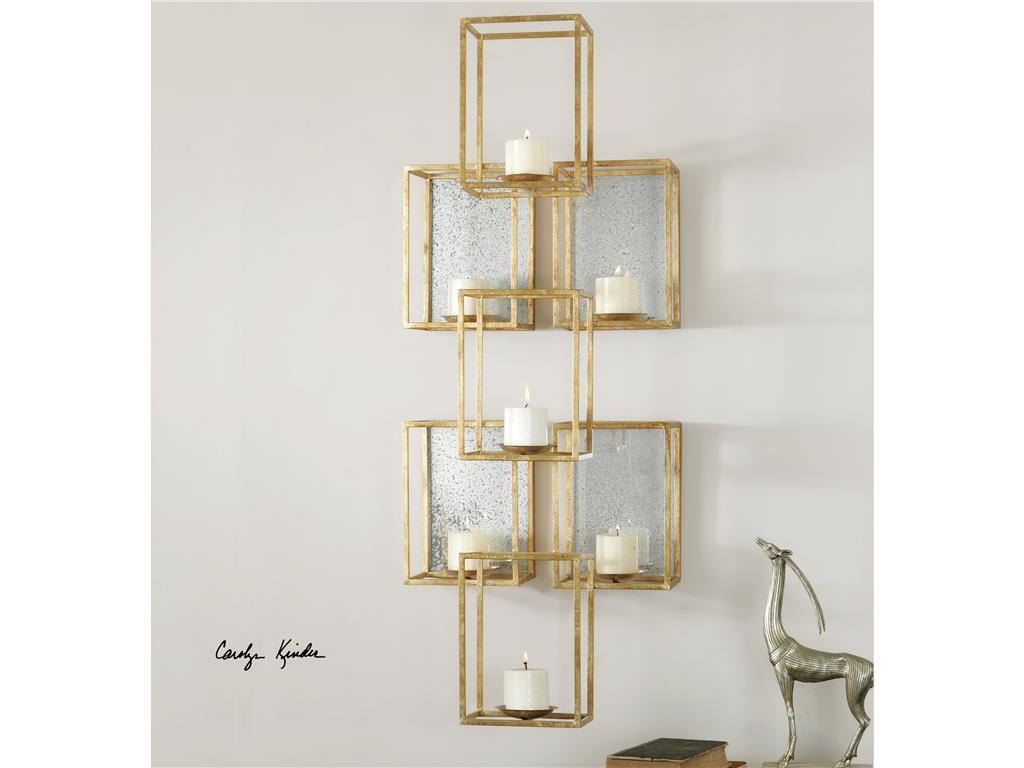 Lamps and Lighting Uttermost Ronana Mirrored Wall Sconce 07693: Who says candles have to have actual flames every time? 