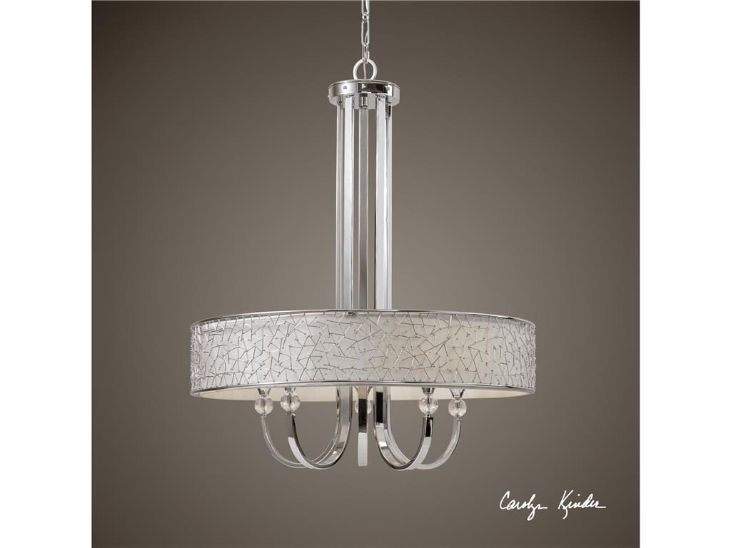 Uttermost Lamps and Lighting Brandon, 5 Lt Single Shade Chandelier 21233