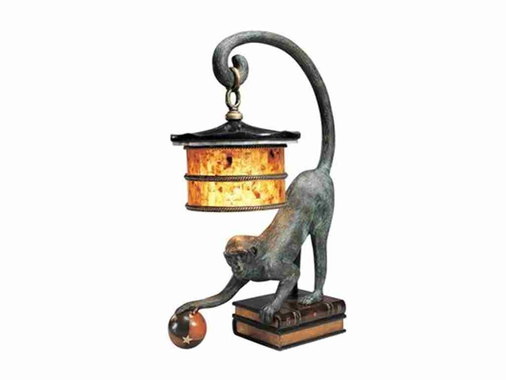 Maitland-Smith Lamps and Lighting Verdigris Bronze Patina Monkey Lamp 1753-570