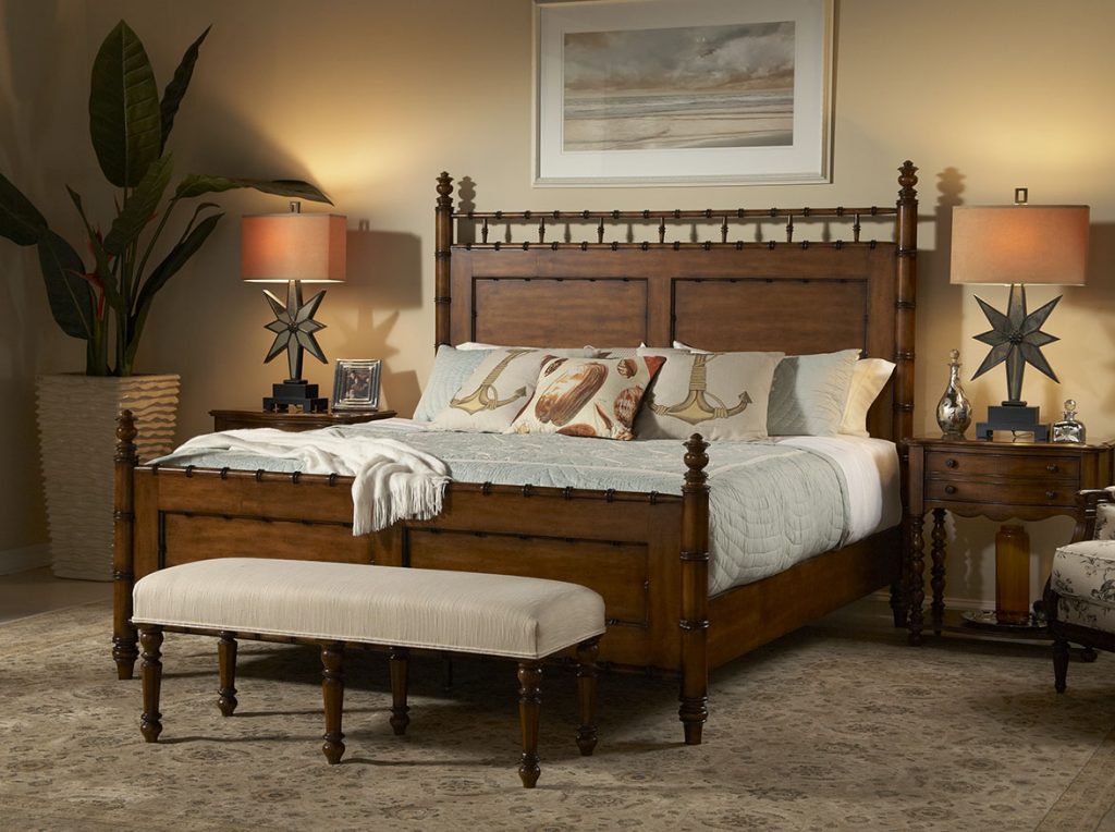 FFDM's Summer Home Collection: The lovely beige carpet pairs with the darker hue of the wood flooring in this bedroom.