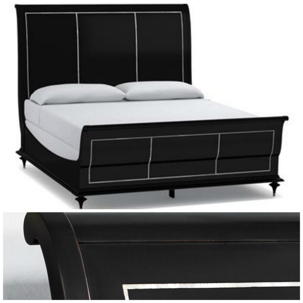 Cynthia Rowley for Hooker Furniture Bedroom Twin Peak King Sleigh Bed 1586-90566-BLK1