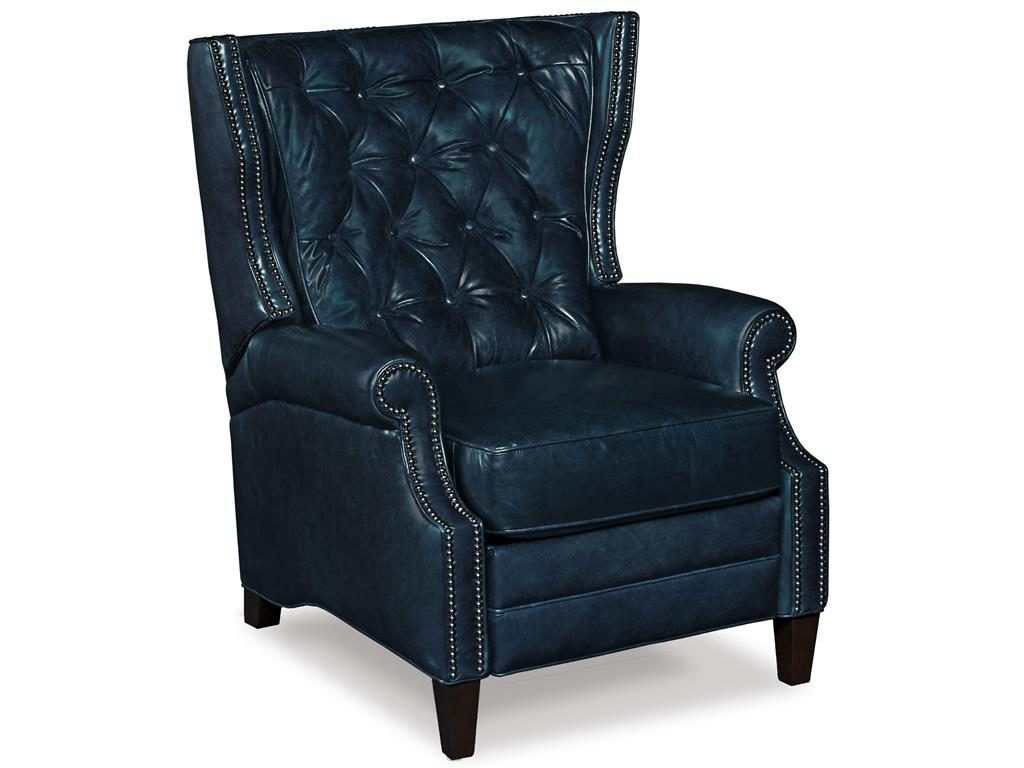 Hooker Furniture Living Room Balmoral Maurice Recliner comes in delicious navy blue. 