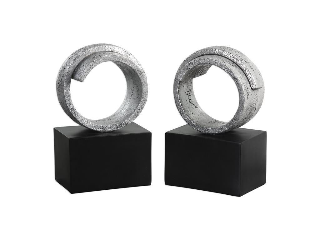 The Uttermost Accessories Twist Bookends 20140 aren't your usual bookends.