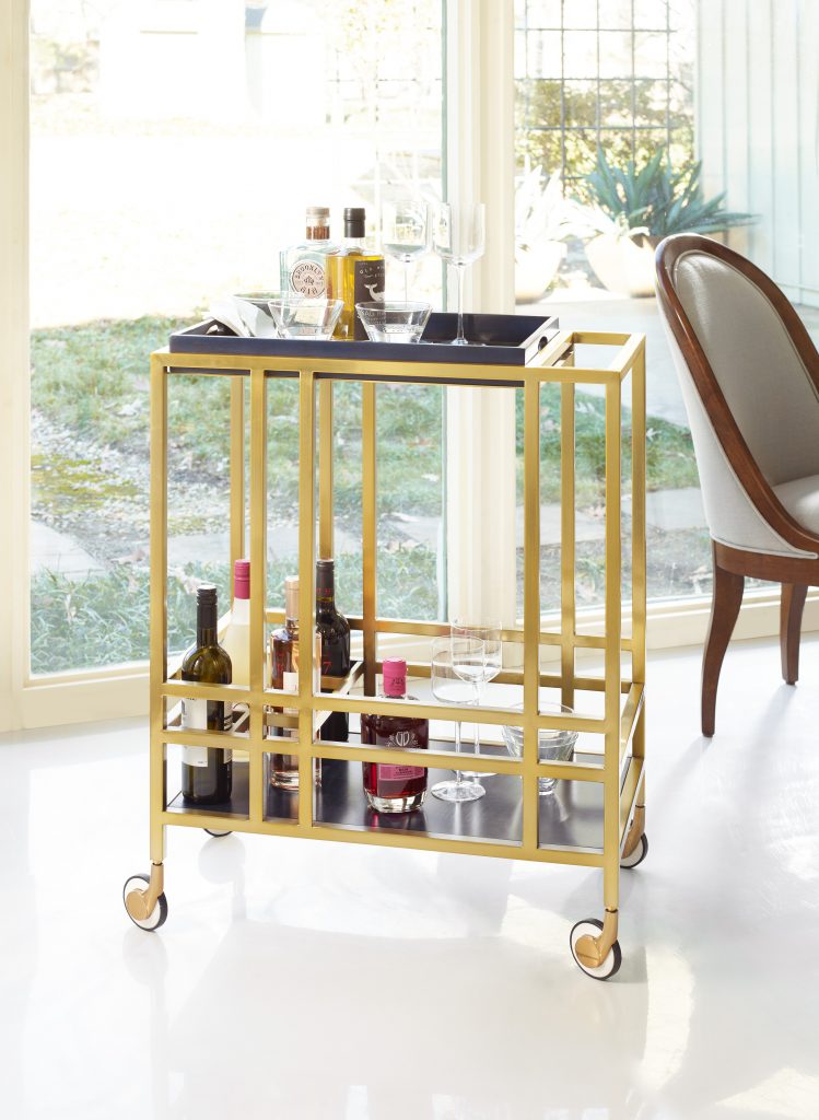1586-75160-BL2 When in Rome Accent Bar Cart