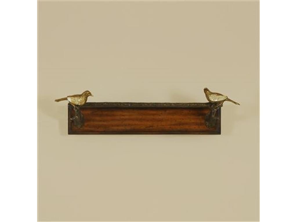 Maitland-Smith Kitchen Wall Mounted Towel Holder With Cast Brass Twig And Bird Motif 1254-316: Wood also marries well with glass so this piece would surely look magnificent in your bathroom.