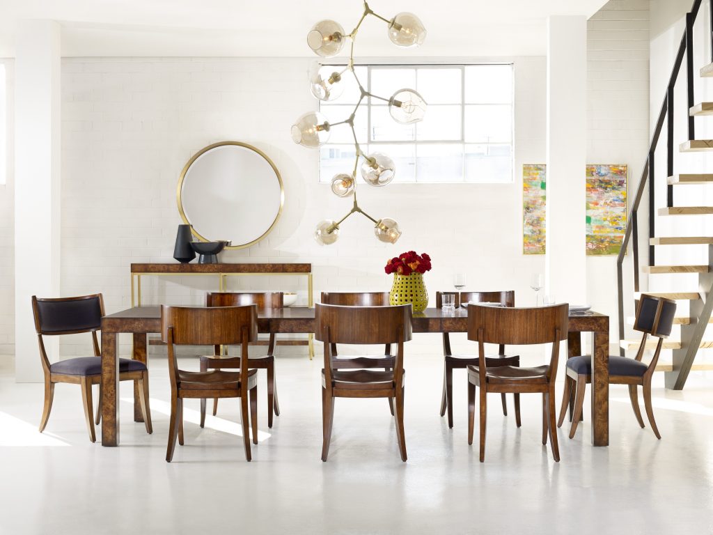 1586-75200B-BRN Long Board Rectangle Dining Table with 2-20in leaves 