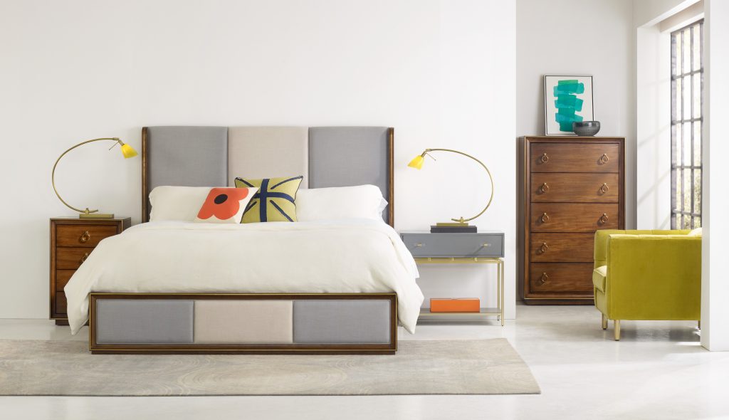 1586-90966-BRN Swell King Shelter Upholstered Bed: The airy atmosphere here achieved can be your next project or your project with an interior designer.