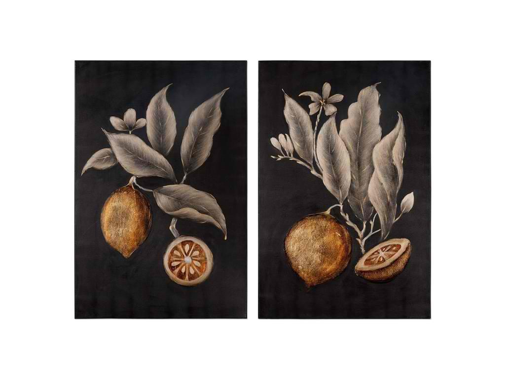 Accessories Uttermost Citrus Study Hand Painted Art, S2 36109