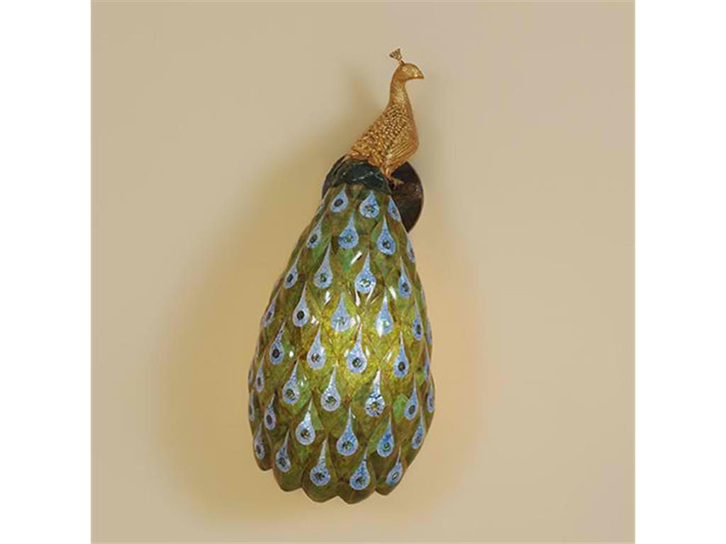 What could be more fun than a glowing peacock? Featured here is the Maitland-Smith Lamps and Lighting Cast Brass Peacock Wall Sconce 1900-111