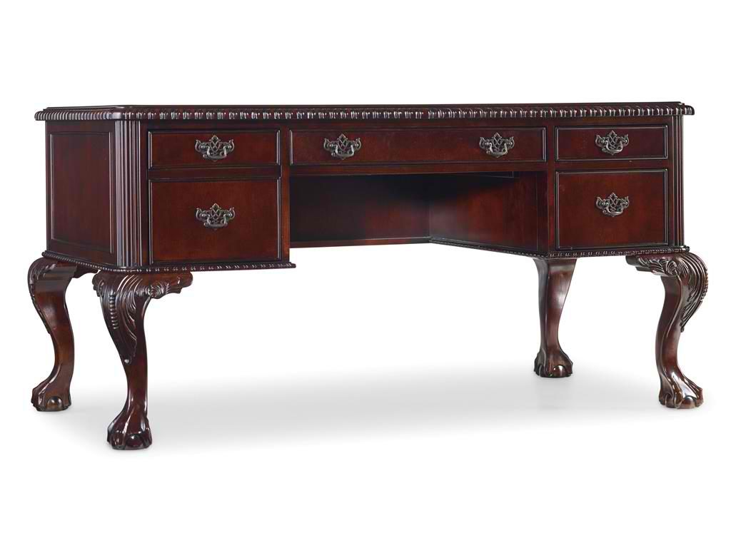 Hooker Furniture Home Office Ball Claw Desk 434-10-158 has a delicious wooden color that will surely invite attention.