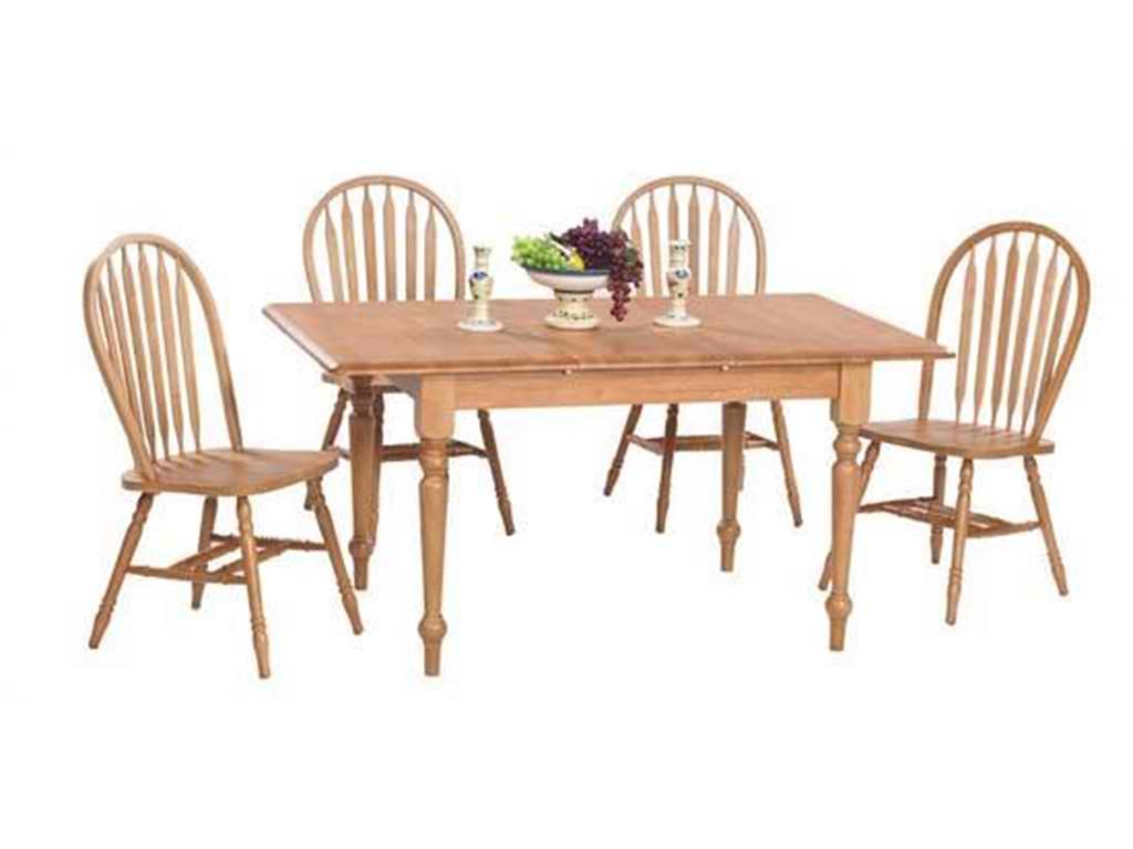 Winners Only Dining Room 60 Inches Farmhouse Leg Dining Table 53661A: The farmhouse appeal is perfect for this season.