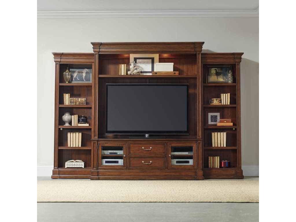 Hooker Furniture Home Entertainment Clermont Four Piece Wall Group