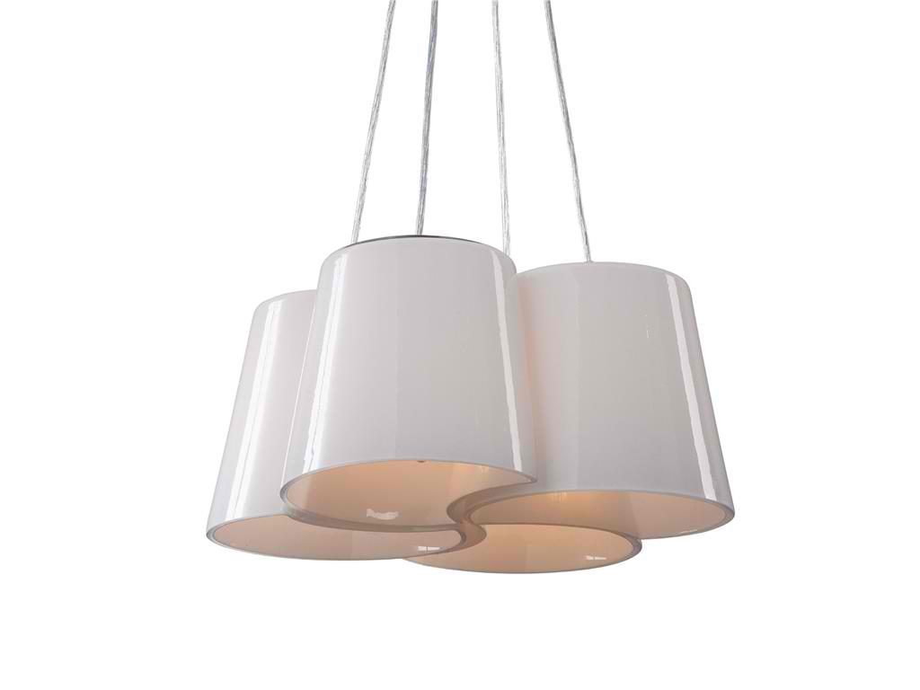 Lamps and Lighting Uttermost Botanic 4 Light Milk Glass Chandelier 21271
