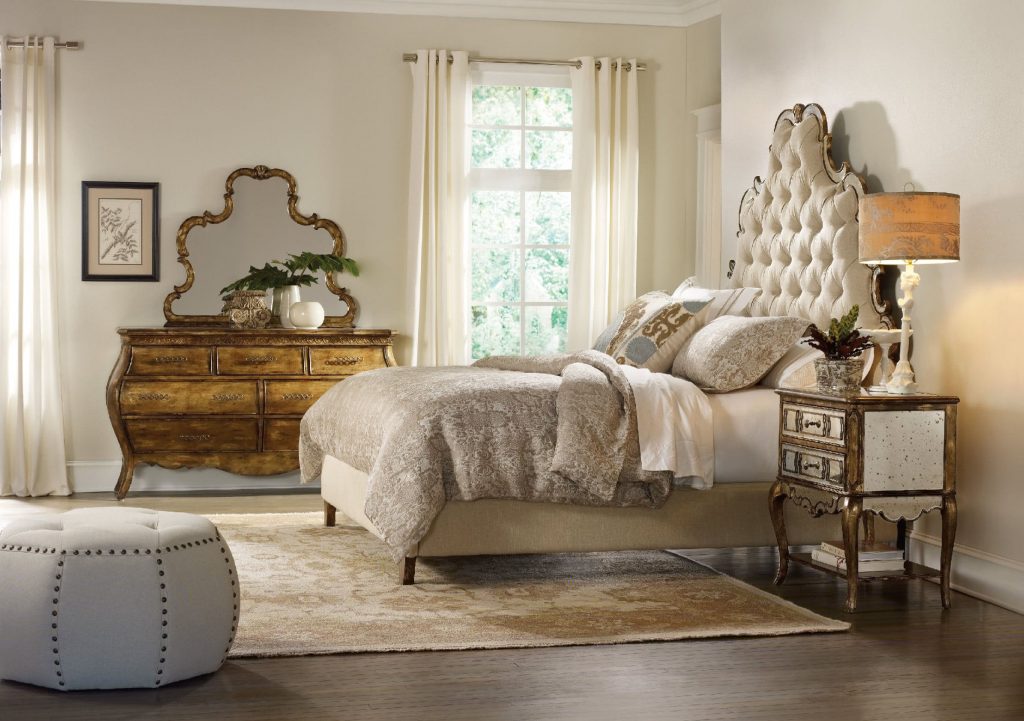 Hooker Furniture Bedroom Sanctuary King Tufted Bed - Bling: Tufting is an effective means of muffling some sounds. 