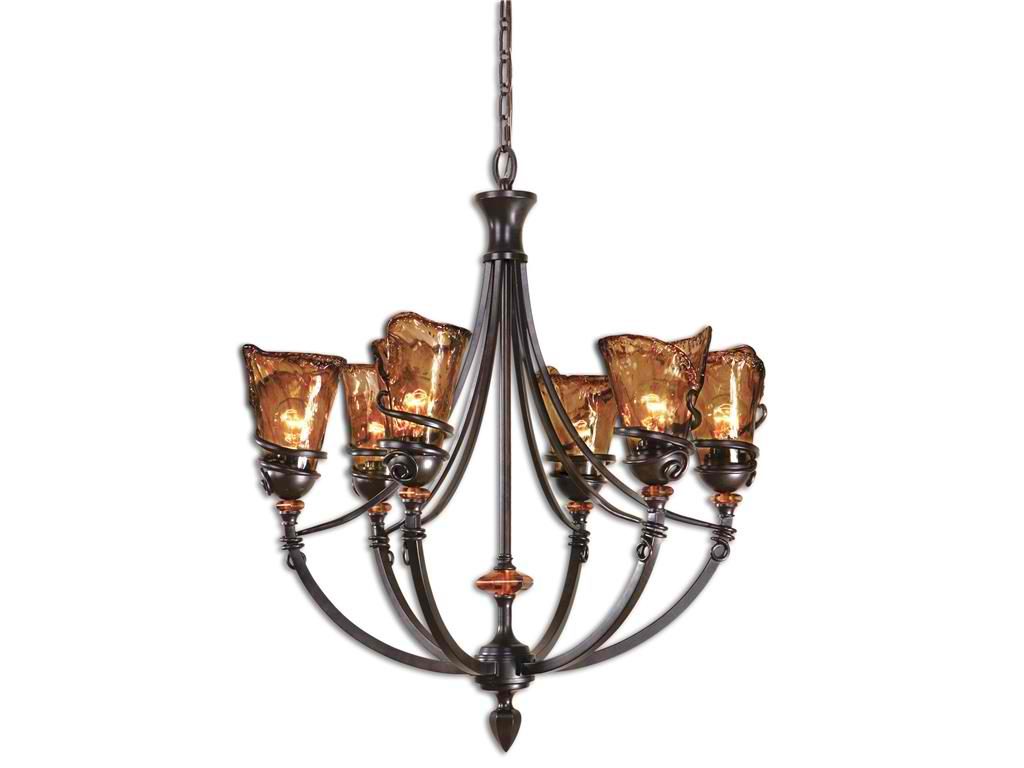 Uttermost Lamps and Lighting Vitalia, 6 Lt Chandelier 21227 is a unique lighting fixture that will draw attention.