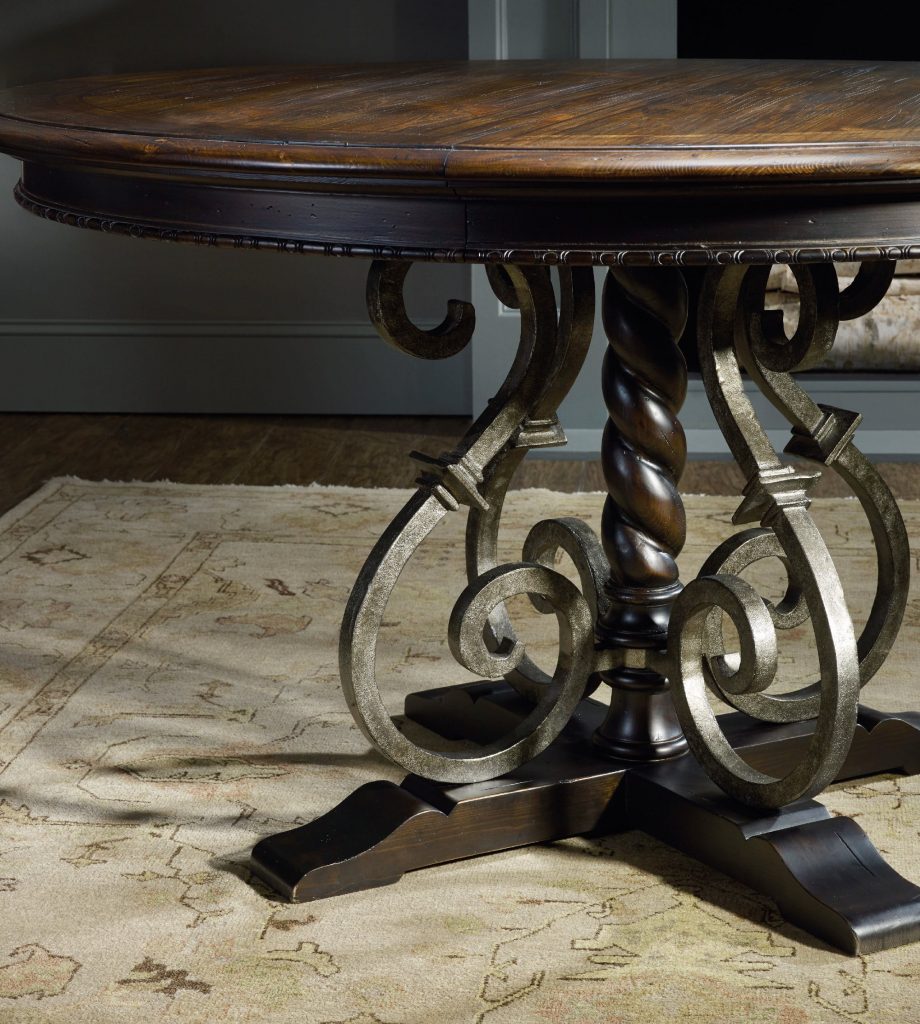 Hooker Furniture Dining Room Treviso Round Dining Table with One 18in Leaf