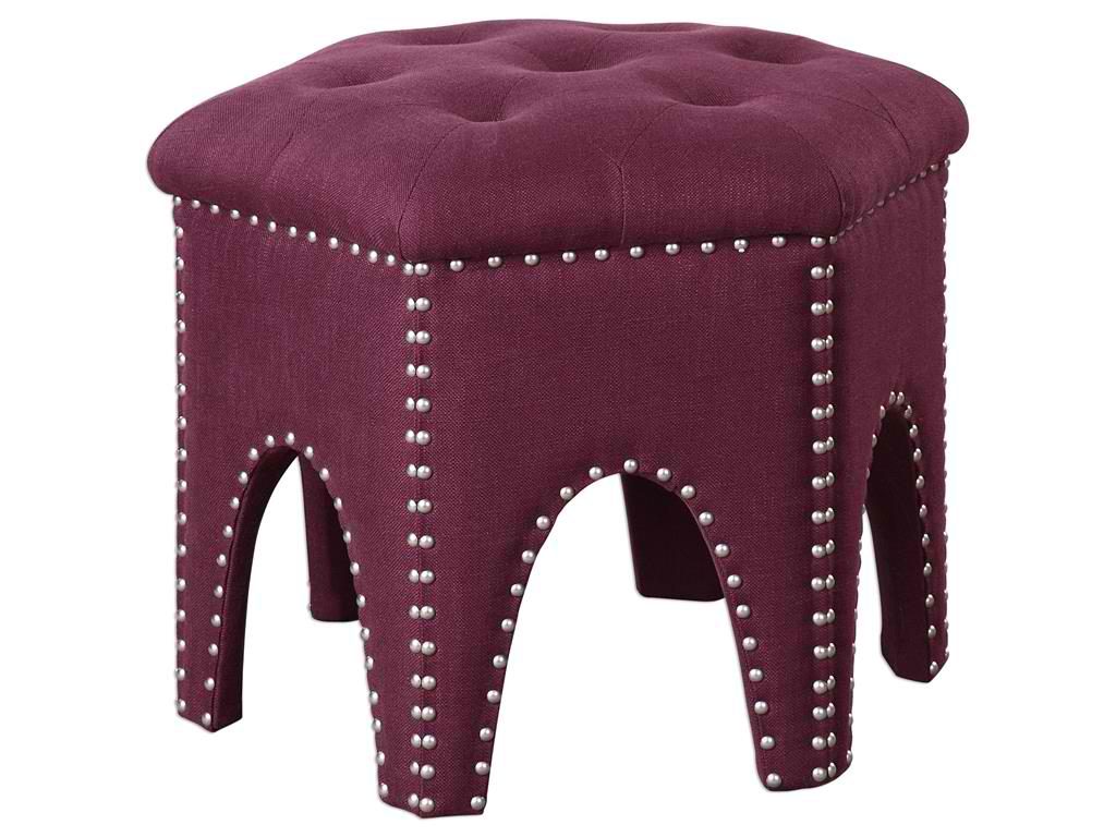 BLOG 3. Living Room Uttermost Pippa Purple Small Stool 23286
