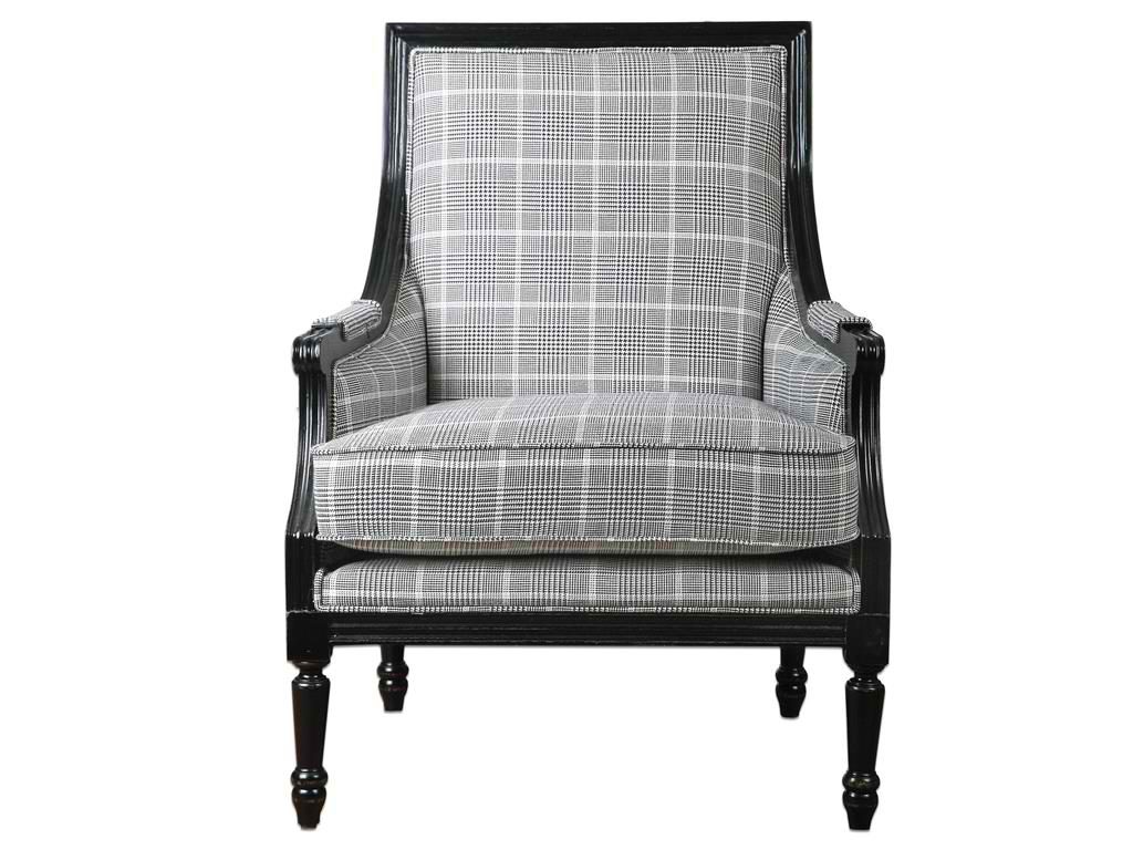 Living Room Uttermost Scott Wood Frame Armchair 23233