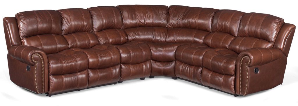 Hooker Furniture Living Room Cognac 4-Piece Sectional: What could be a more timeless look than leather?
