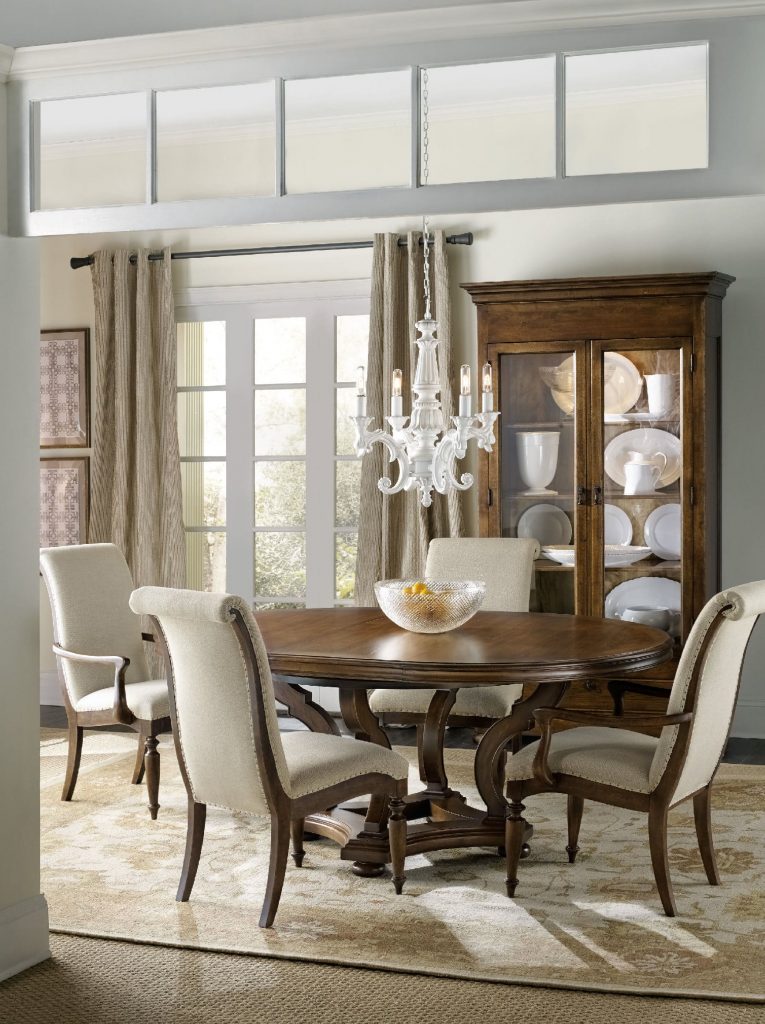 The Hooker Furniture Dining Room Archivist 54in Round Dining Table with 1-18in Leaf will effortlessly create a spark of interest.