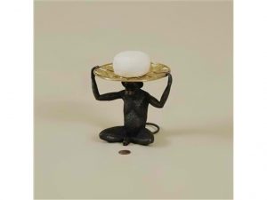Maitland-Smith Bathroom Two Cast Brass Sitting Monkey Soap Dishes 1254-302