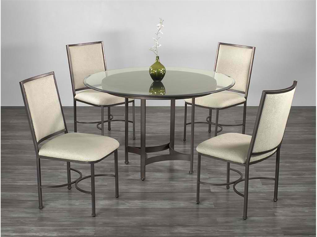 The Wesley Allen Dining Room Set 320 is compact enough for the breakfast nook you are envisioning.