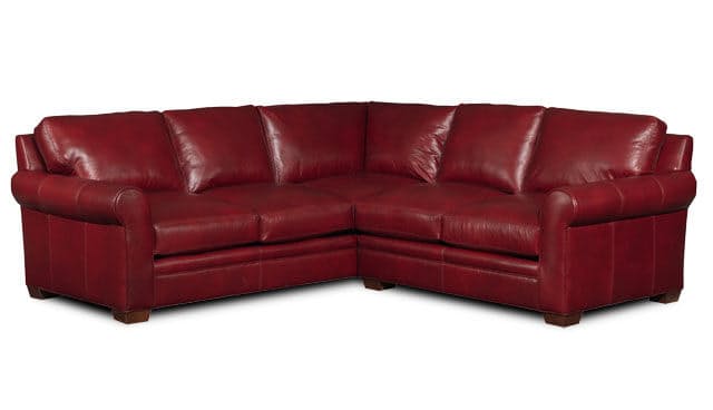 Bradington-Young Sectionals 224 Landry Sectional is red, bold and an obvious statement piece.